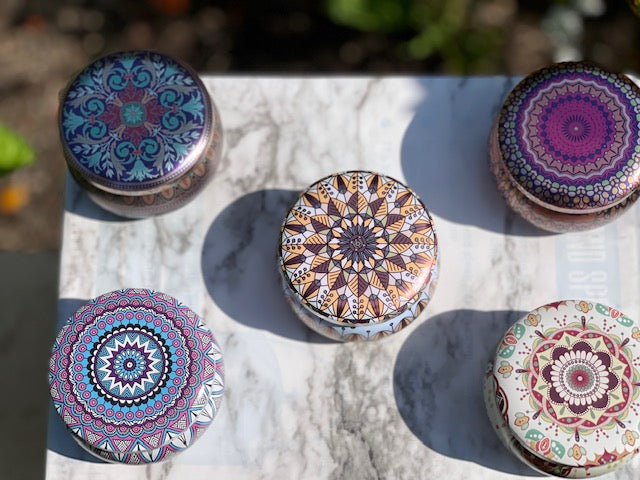 Rah's Hippie Travel Tin - Moonflower Candles, Pottery & Plants